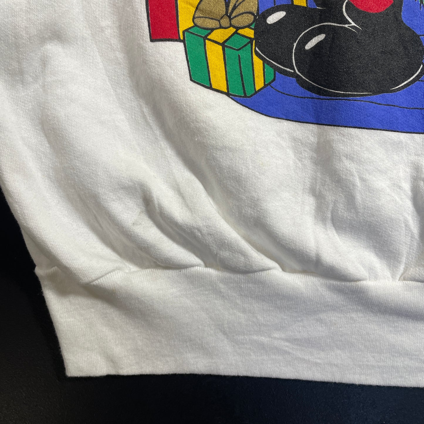 (1X) 90’s Dead Stock DISNEY MICKEY AND FRIENDS CHRISTMAS Sweatshirt / A1356S