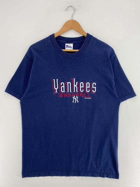 1997 PRO PLAYER x NEW YORK YANKEES Made in USA Size L Vintage T-shirt / G1920T