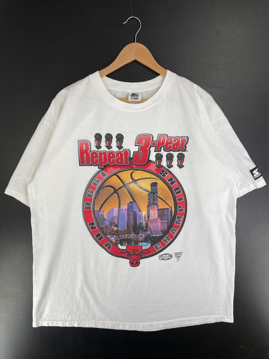 1998 CHICAGO BULLS Made in USA Size XL Vintage NBA T-Shirt / G2643T