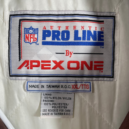 (XXL) 90's CLEVELAND BROWNS Vintage NFL Padded Nylon Jacket / A1363N