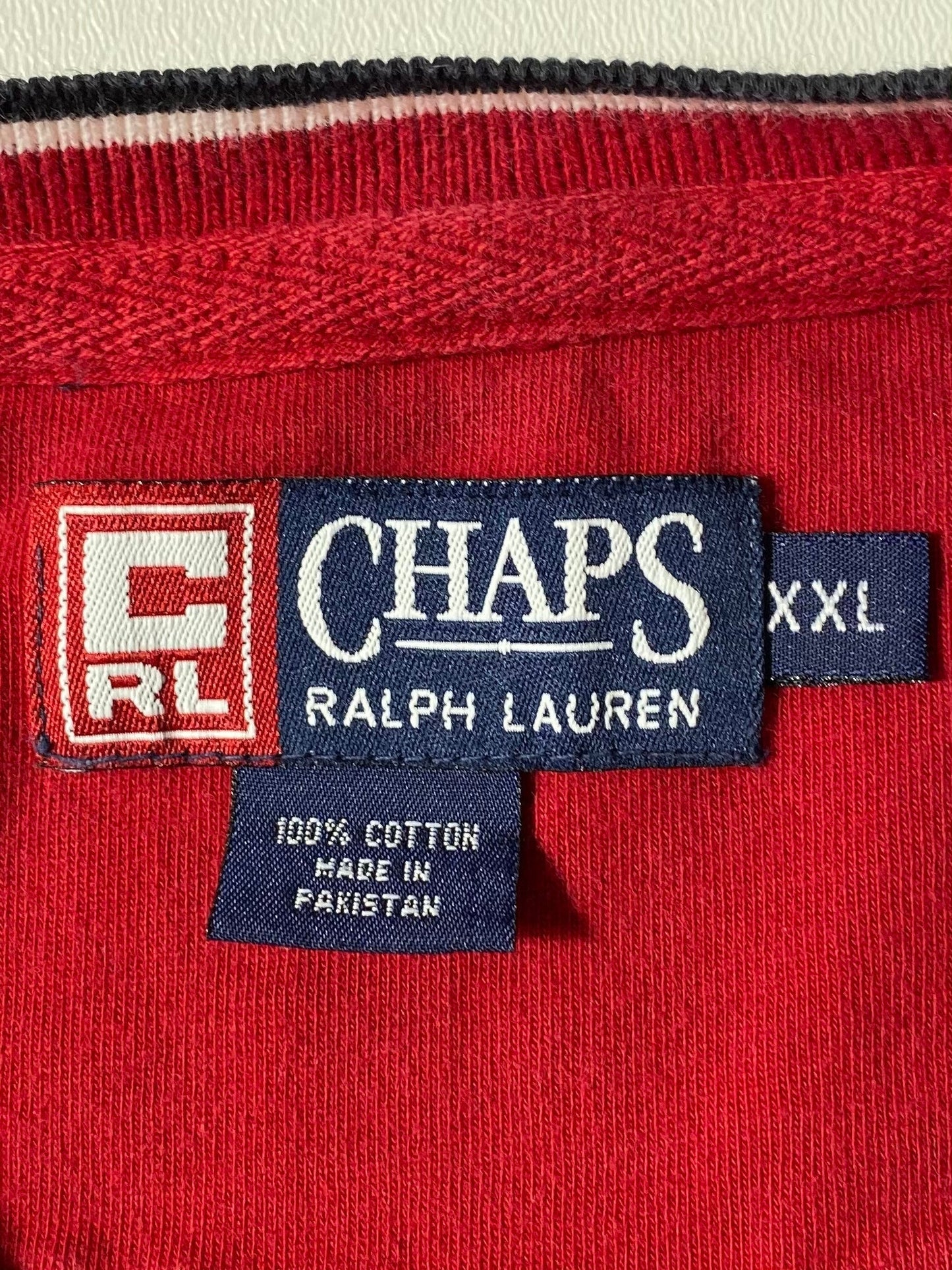 Vintage CHAPS RALPH LAUREN Size XXL Long Sleeve T-shirt / F8581T