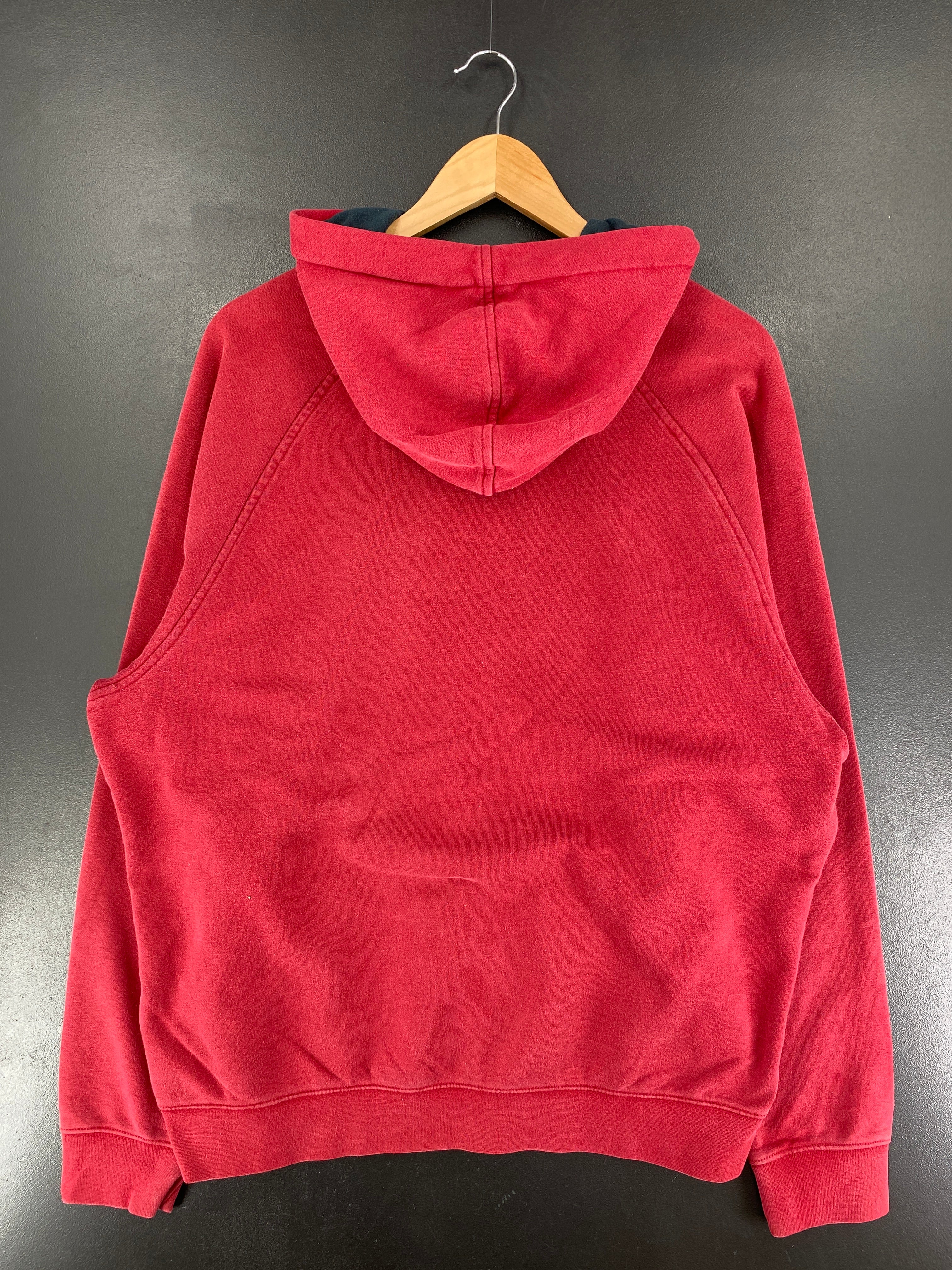 1960s Faded Red Hoodie Size Small 