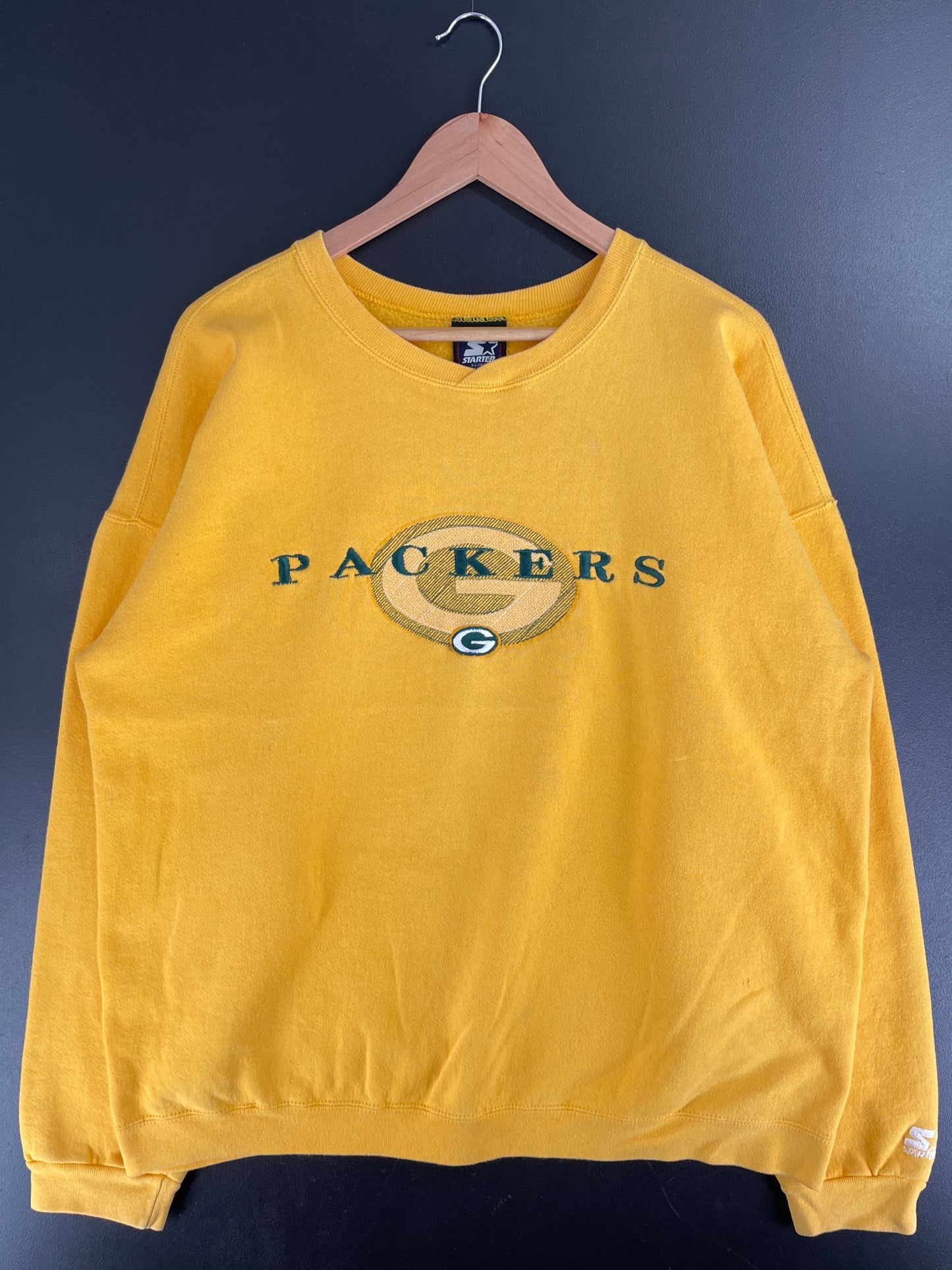 90's STARTER x GREEN BAY PACKERS Made in USA Size XL Vintage NFL Sweat-Shirt / F7548S