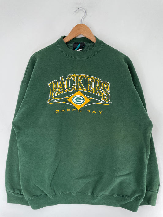 90's GREEN BAY PACKERS Made in USA Size XL Vintage NFL Sweat-Shirt / F5349S