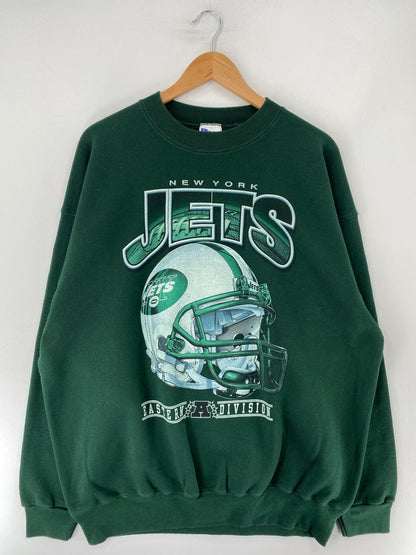 90's NEW YORK JETS Made in USA Size XXL Vintage NFL Sweat-shirt / F1434S