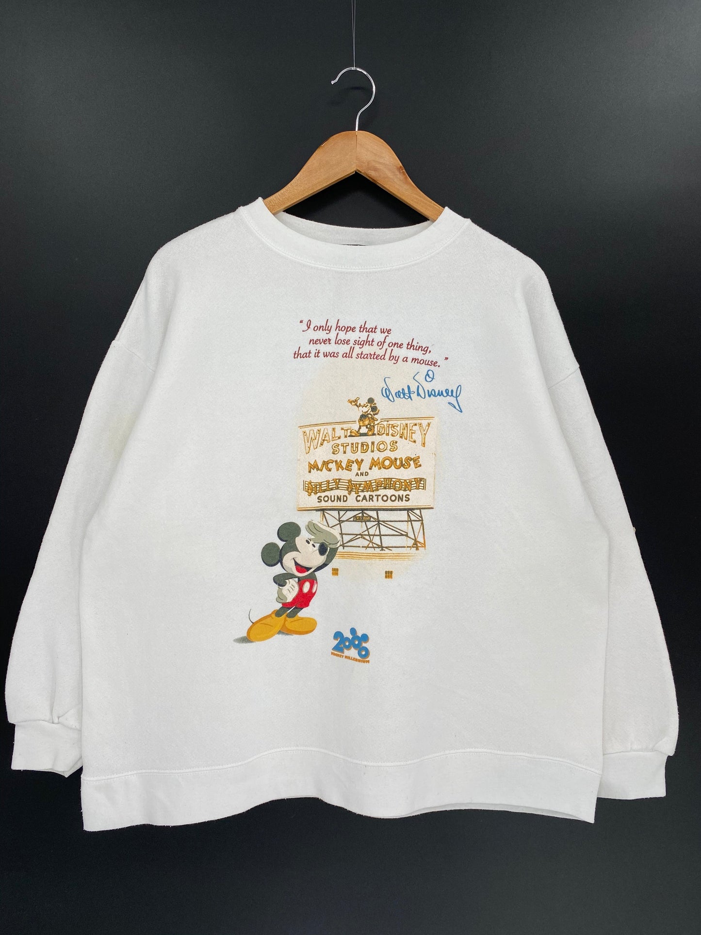 90’s DISNEY MICKEY Size L-XL Vintage Sweat-shirt / E8925S