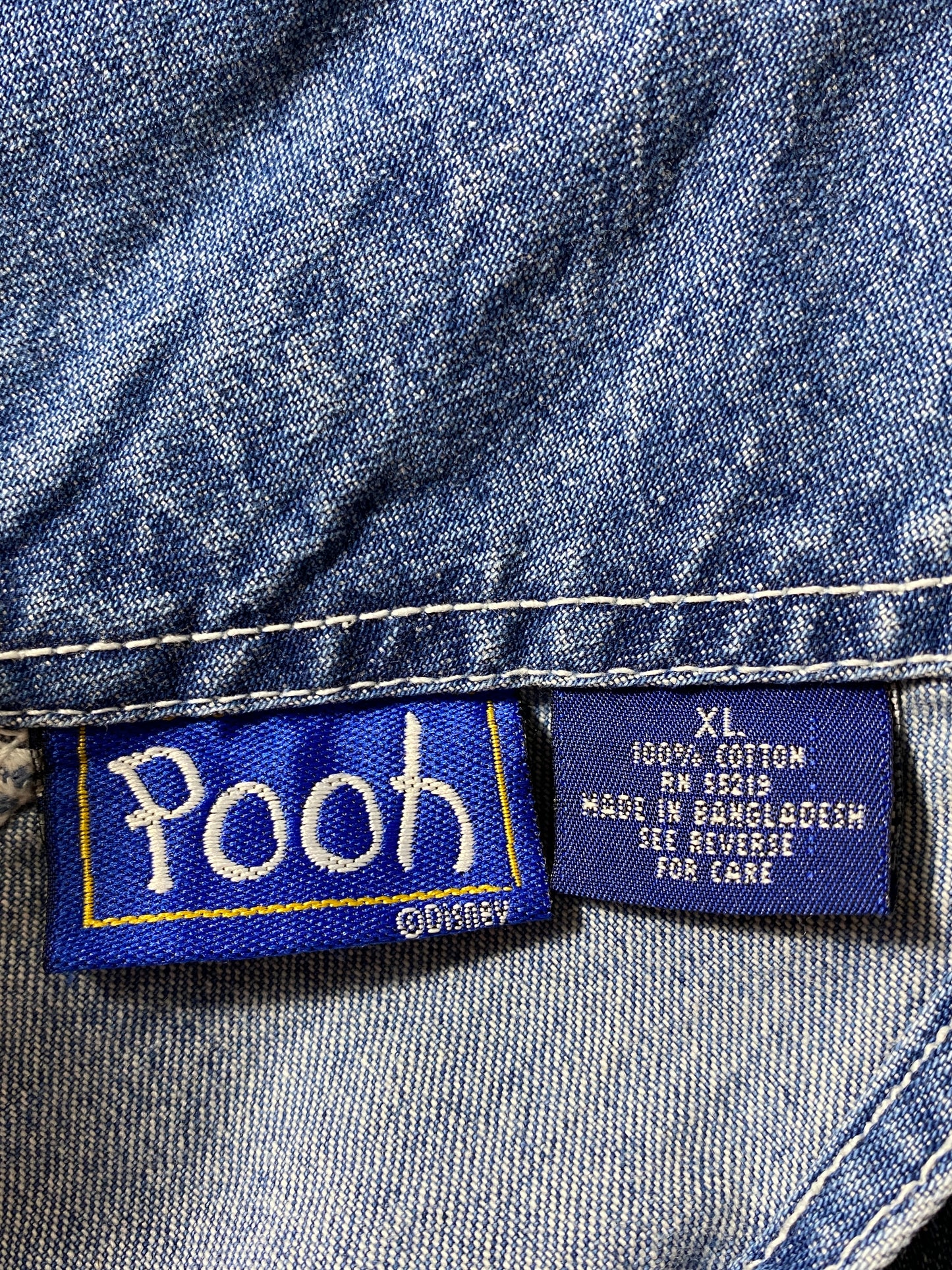 Vintage DISNEY POOH Size XL Denim Overall / F2300P