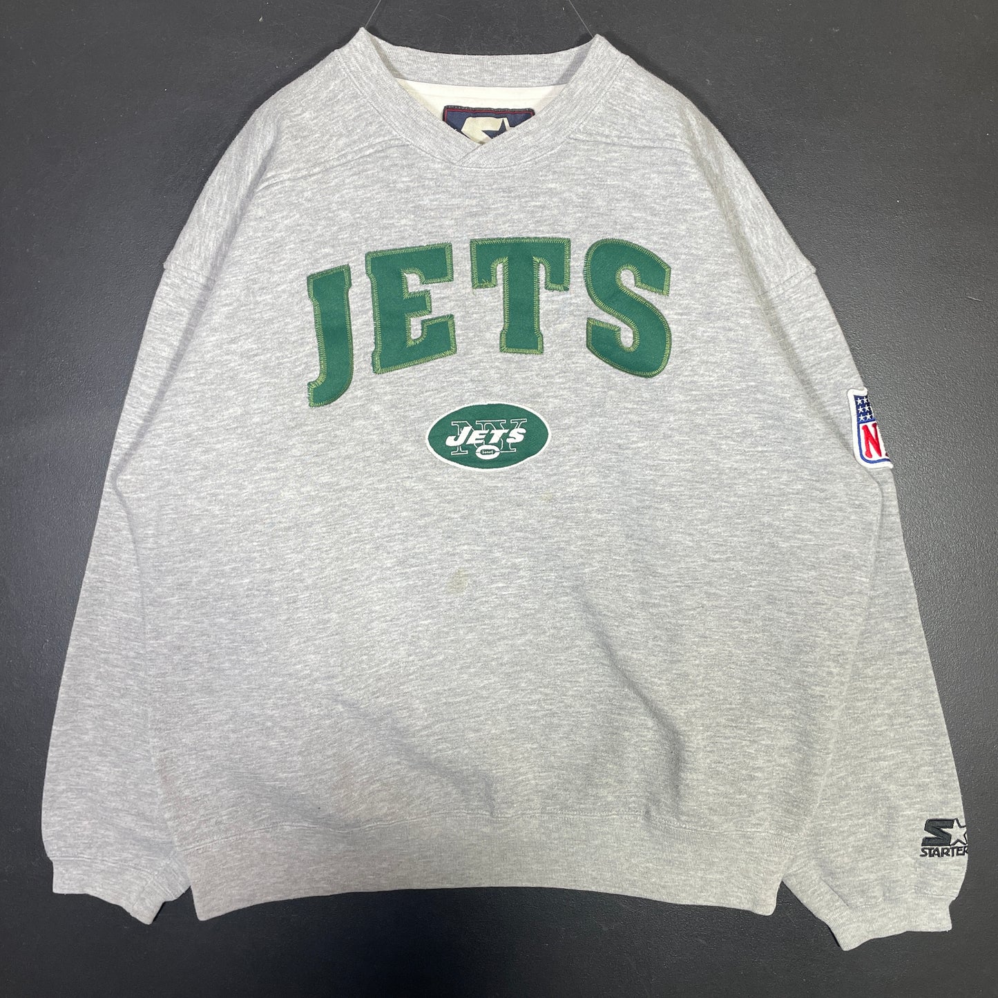 (L) 90's STARTER X NEW YORK JETS Vintage NFL Sweat-Shirt / A0730S
