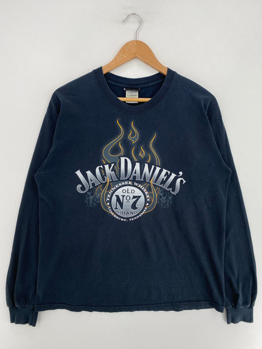 2007 JACK DANIEL'S Size L Vintage Long Sleeve T-shirt / G1923T