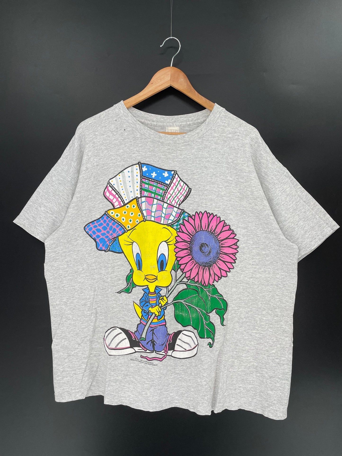1994 LOONEY TUNES TWEETY Made in USA Size XL Vintage T-Shirt / F1259T