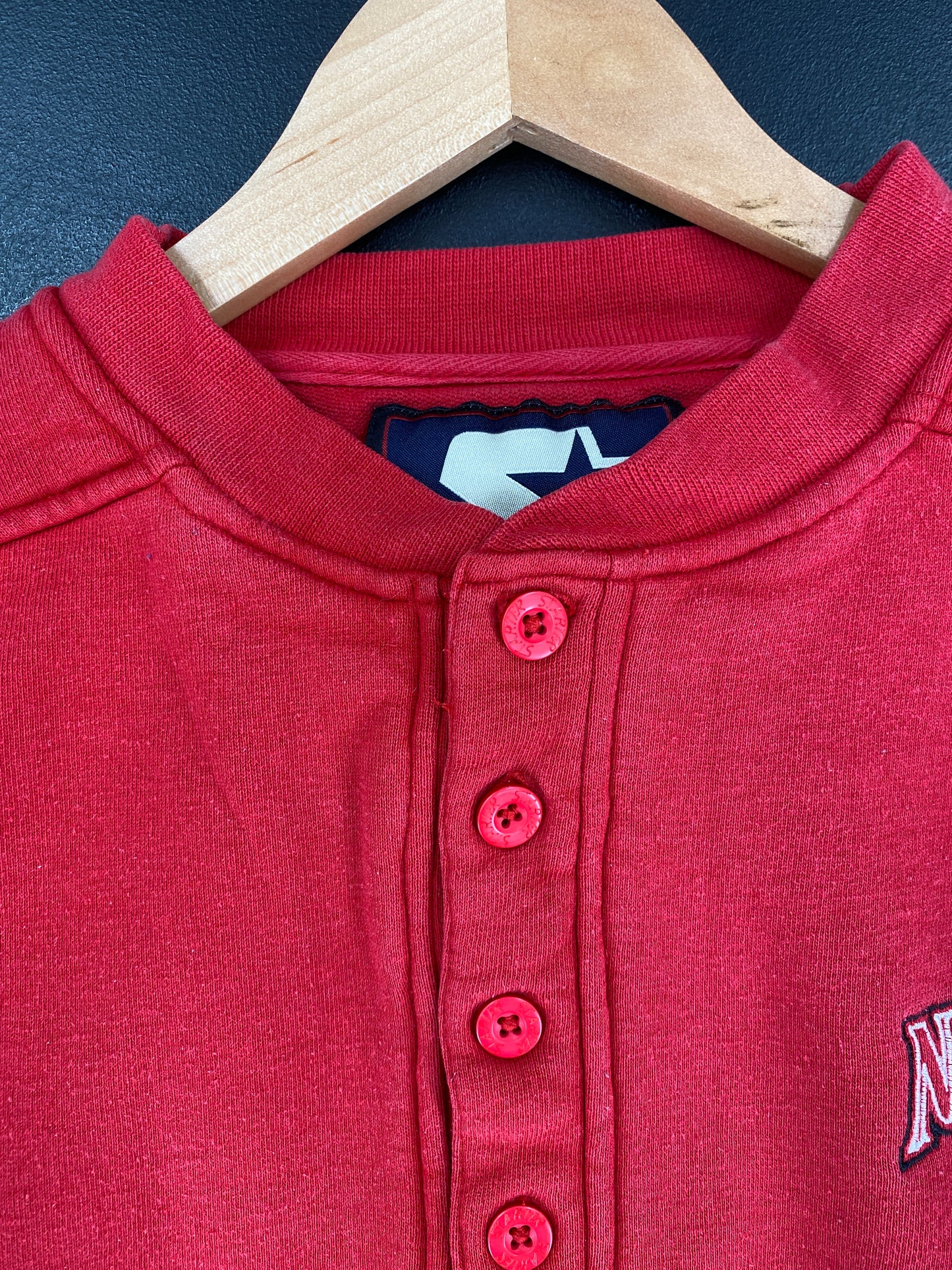 Vintage STARTER x NEBRASKA HUSTLERS  Size No Tag Approx.L College Sweat-shirt / F1730S