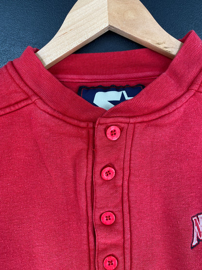 Vintage STARTER x NEBRASKA HUSTLERS  Size No Tag Approx.L College Sweat-shirt / F1730S