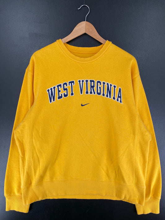 Vintage NIKE x WEST VIRGINIA Size L College Sweat Shirt / G3497S