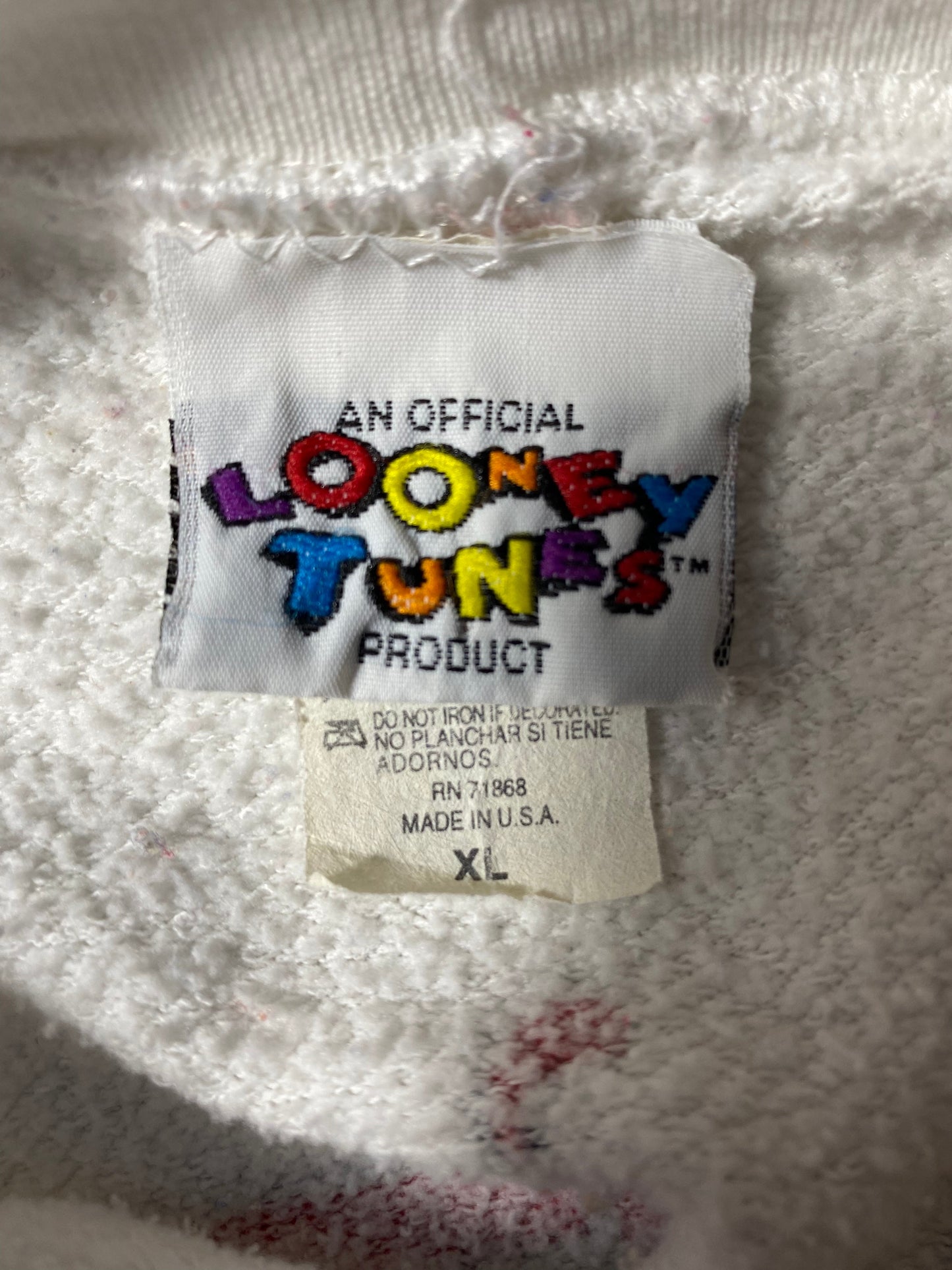1996 LOONEY TUNES TAZ Made in USA Size XL Vintage Sweat-shirt / F6585S