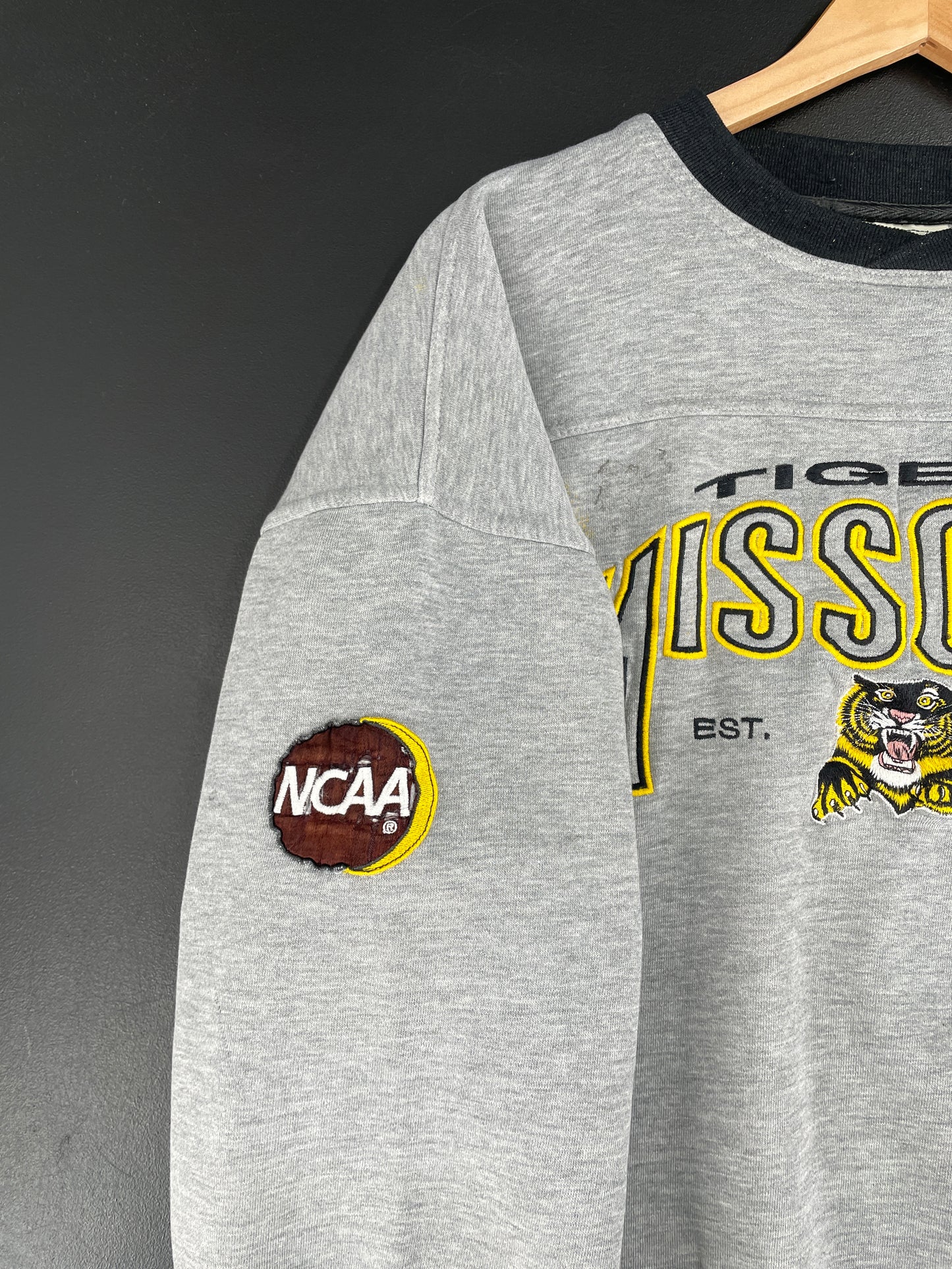 90’s MISSOURI TIGERS Size XL College Sweat-shirt / F3747S
