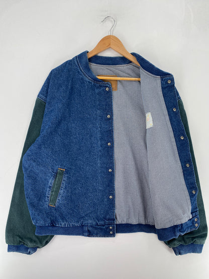 90's SEATTLE ESPRESSO Made in USA Size L Vintage Denim Jacket / F6812J