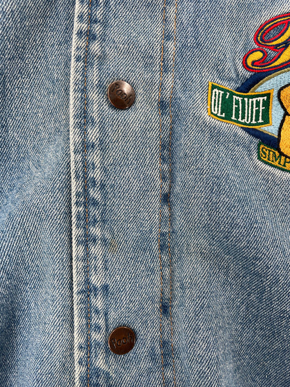 Vintage DISNEY WINNIE THE POOH Size Approx. S Denim Jacket / F5925J