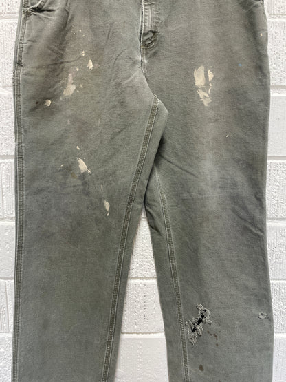 (W37xL32) Vintage CARHARTT Distressed Style Duck Pants / A1162P