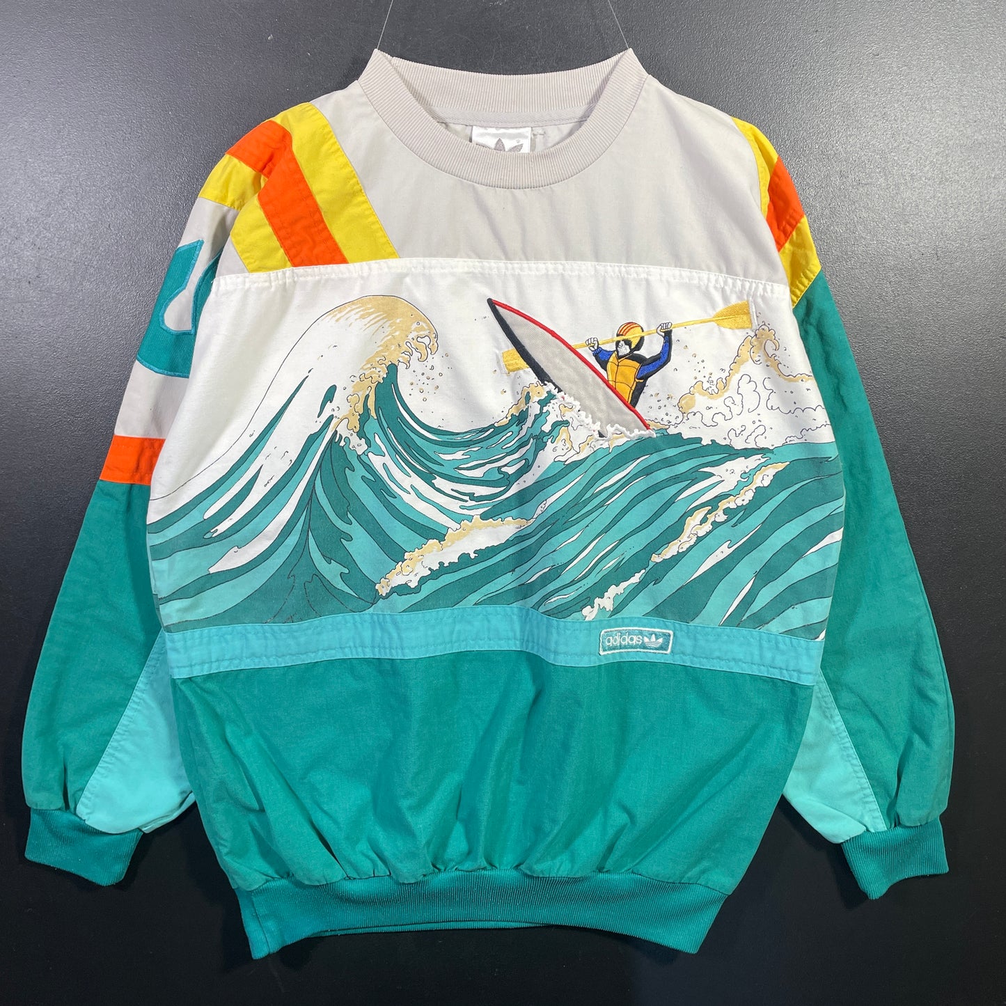 (Approx.L) 90's ADIDAS DEVIL'S TOENAIL AMUZA RIVER Vintage Sweatshirt / A0820S