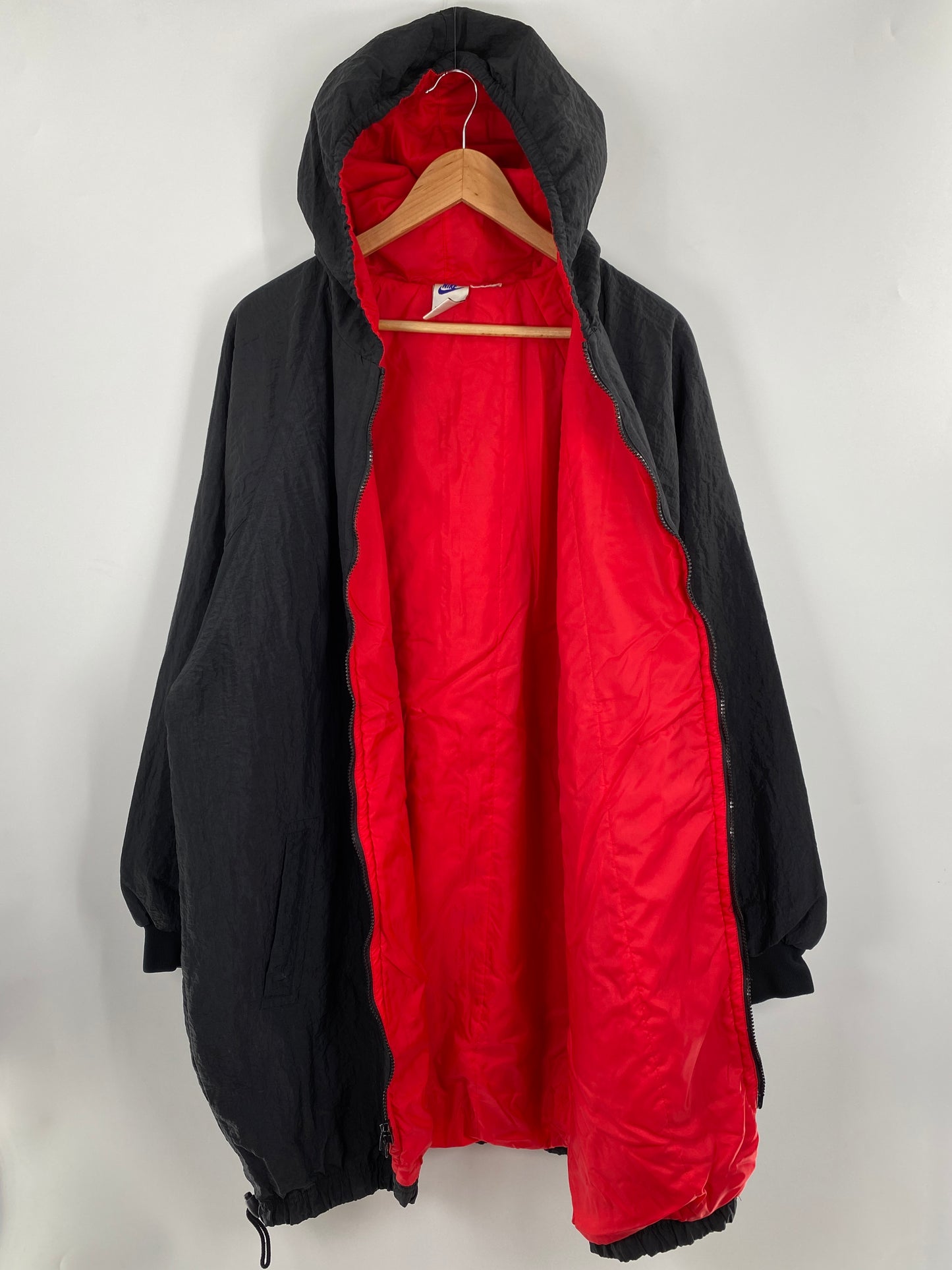 90’s NIKE FORCE Size No tag Approx. XL Nylon padded Zip-Up Jacket / G5897N