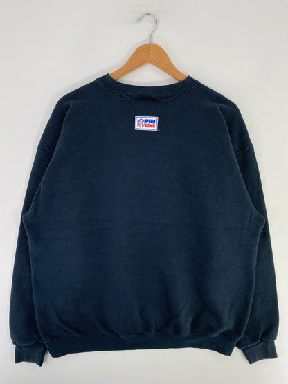 90's NIKE x RAIDERS Made in USA Size L Vintage NFL Sweat-Shirt / G998S