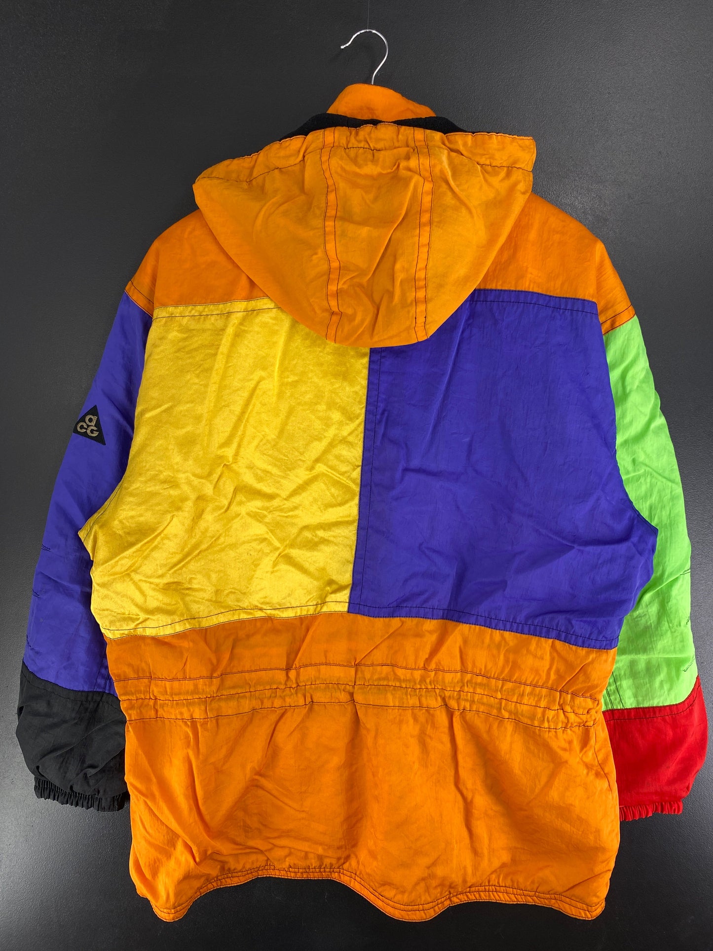 1993 Remake NIKE Size L Vintage Nylon Padded Zip-up Jacket / G236N