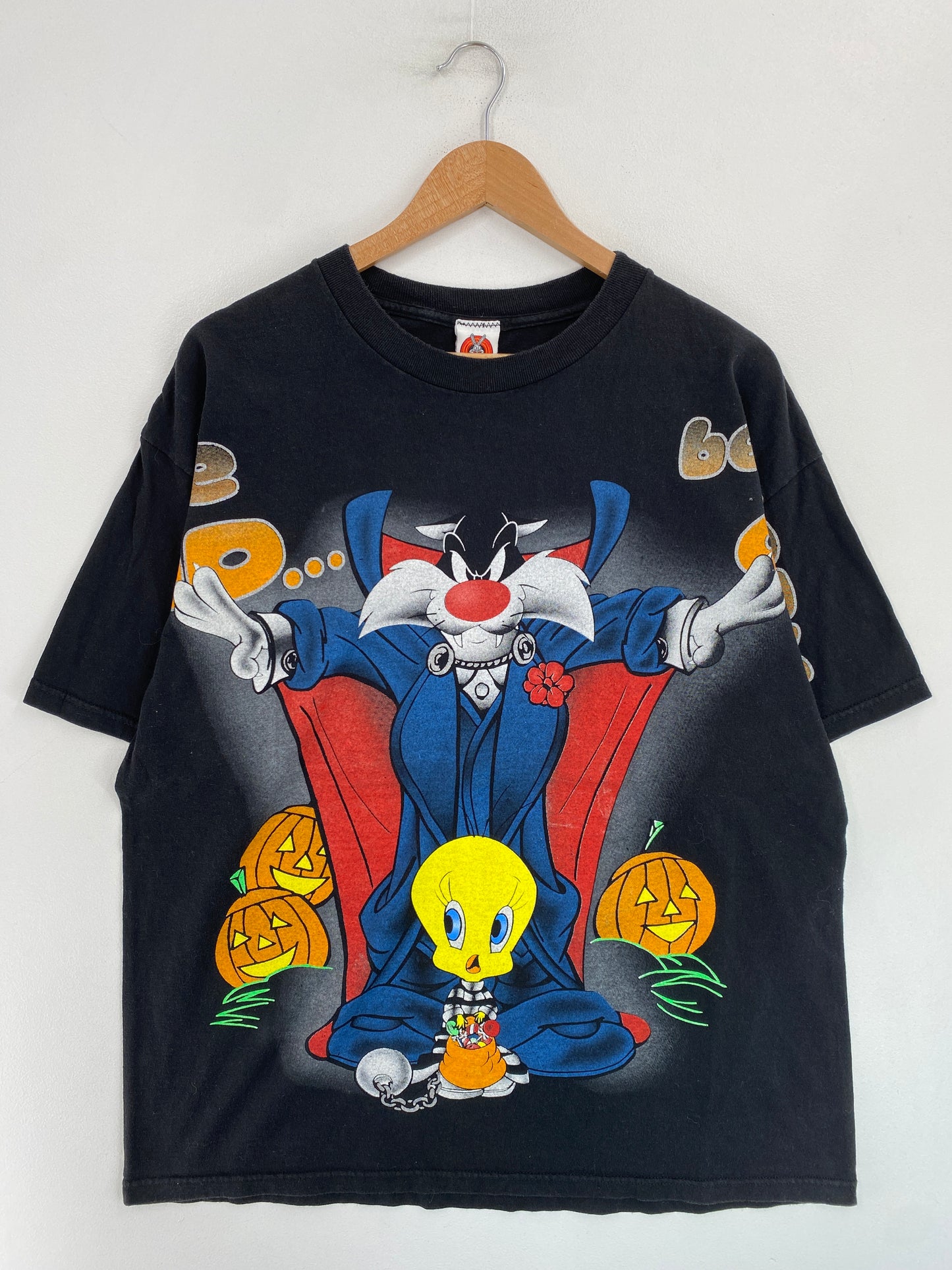 90's LOONY TUNES HALLOWEEN Made in USA Size XL Vintage T- Shirt / G3964T
