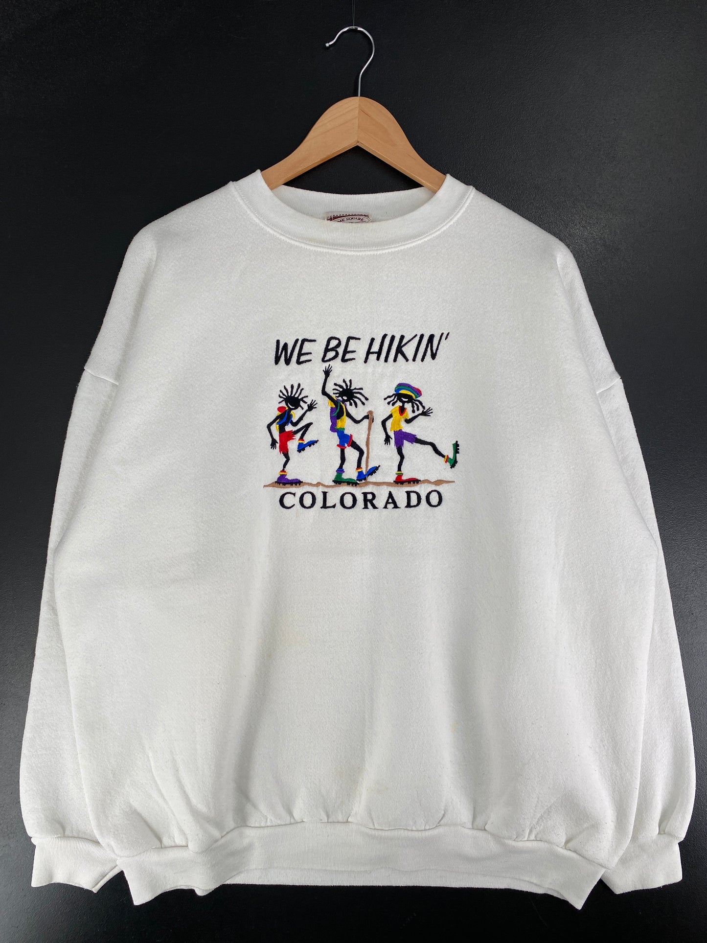 90's COLORADO "WE BE HIKING" Made in USA Size XXL Vintage Sweat-Shirt / F3458S