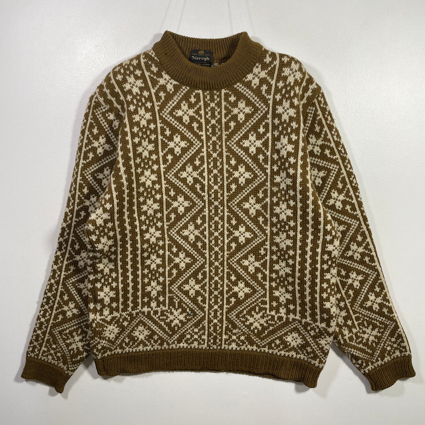 (M) Vintage NORVYK Wool Knit Sweater / A1060K