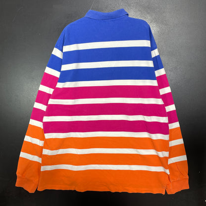 (XXL) 90’s POLO RALPH LAUREN Vintage Long Sleeve Polo-Shirt / A1541R