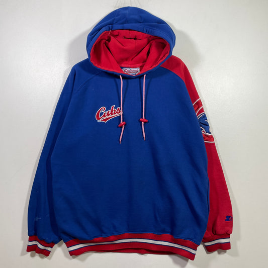(M) 90’s STARTER x CHICAGO CUBS MLB Hoodie Sweatshirt / A1002S