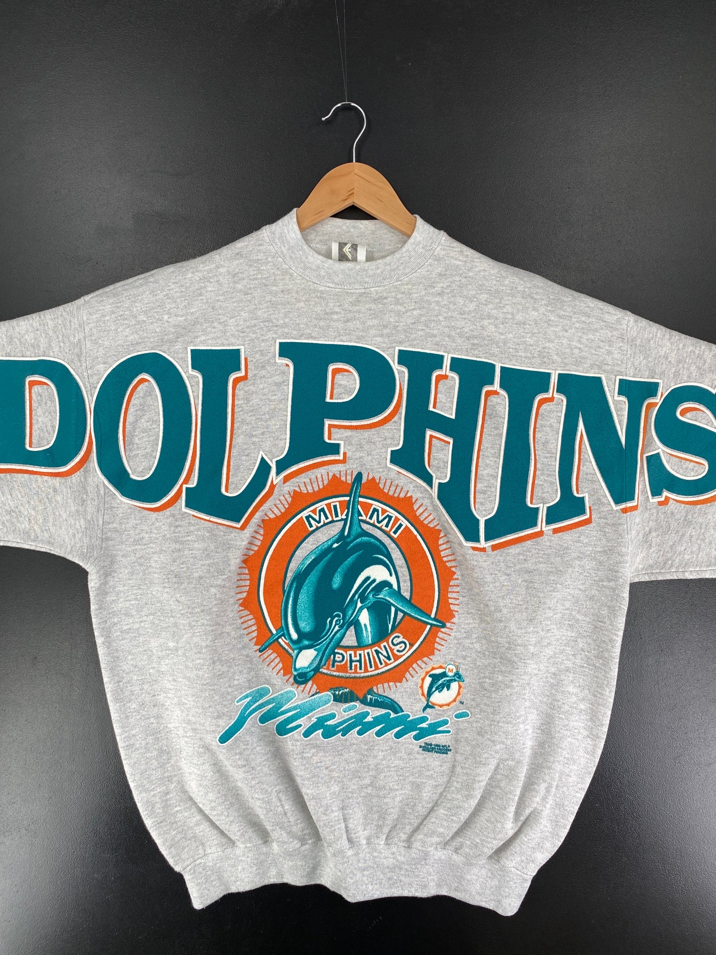 1996 MIAMI DOLPHINS Made in USA Size XL Vintage NFL Sweat-Shirt / F1209S