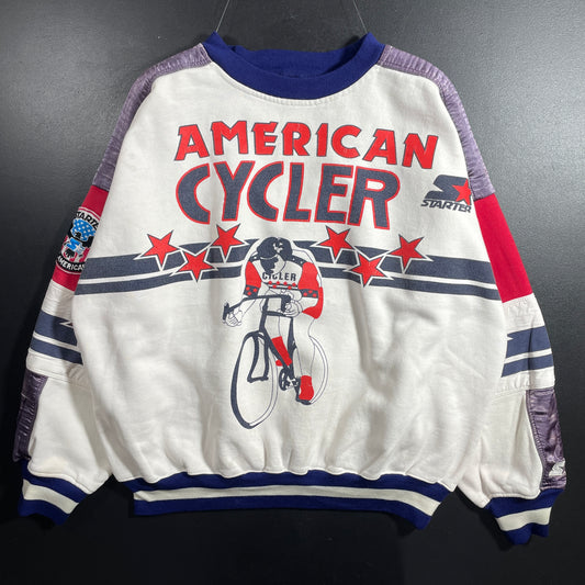 (XL) 90’s STARTER AMERICAN CYCLER Vintage Sweatshirt / A1243S