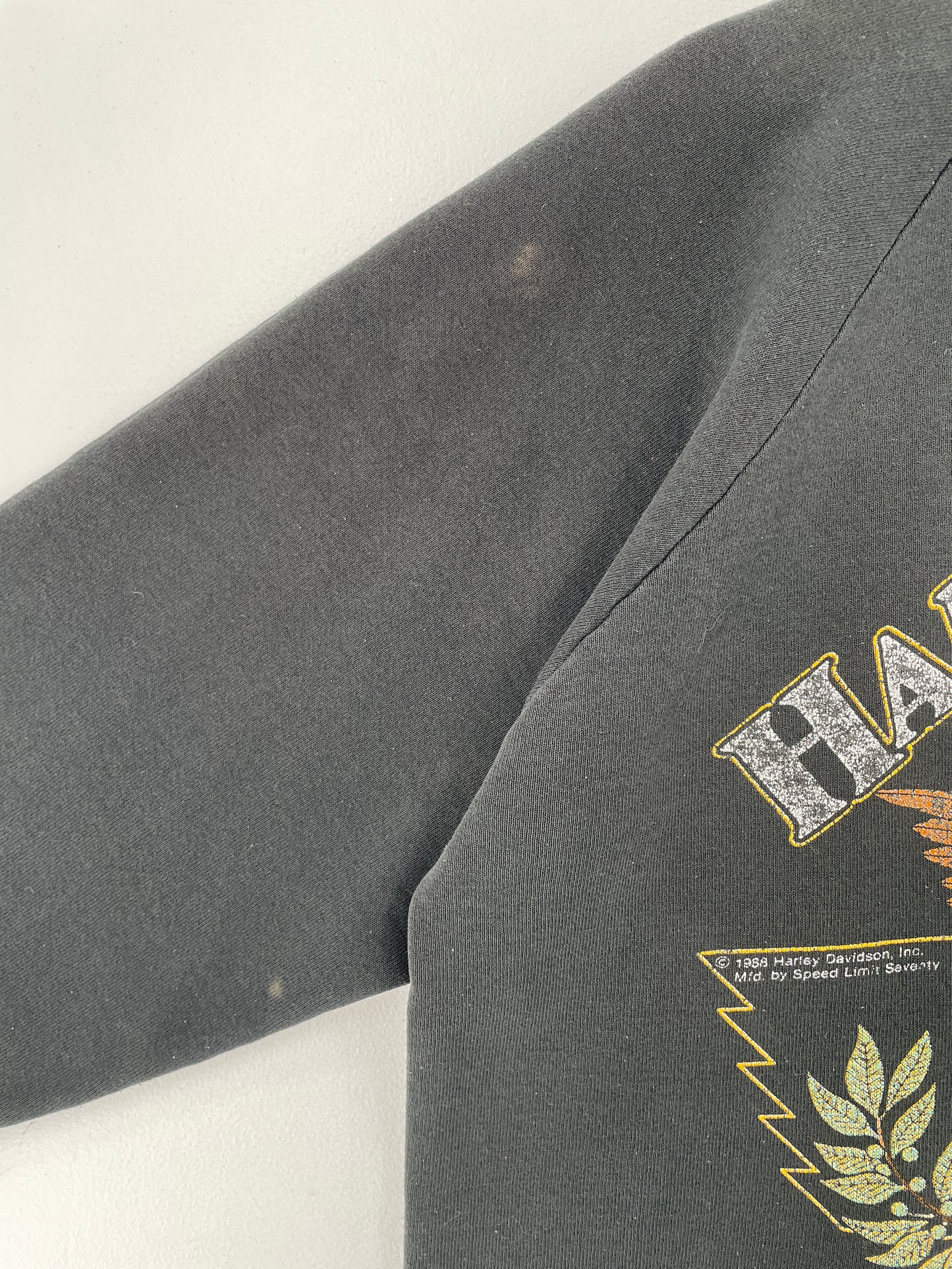 Early 90's HARLEY DAVIDSON Made in USA Size XL Vintage Racing Sweat-shirt / F2732S