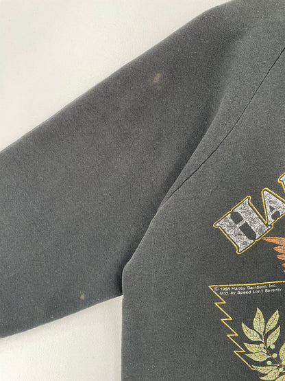 Early 90's HARLEY DAVIDSON Made in USA Size XL Vintage Racing Sweat-shirt / F2732S