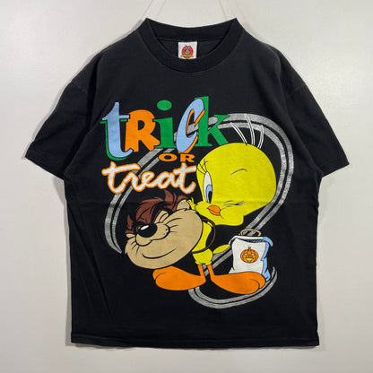 (XL) 1998 LOONEY TUNES TWEETY AND TAZ Vintage Halloween T-Shirt / G1086T