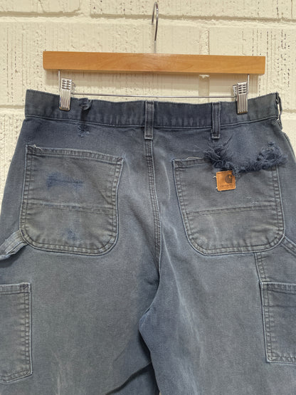 (W33xL30) Vintage CARHARTT Distressed Style Duck Pants / A1163P