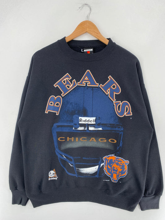 1996 CHICAGO BEARS Size Approx. XL Vintage NFL Sweat-Shirt / F3885S