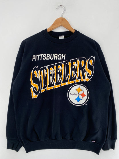 90's PITTSBURGH STEELERS Made in USA Size XL Vintage NFL Sweat-Shirt / F4511S