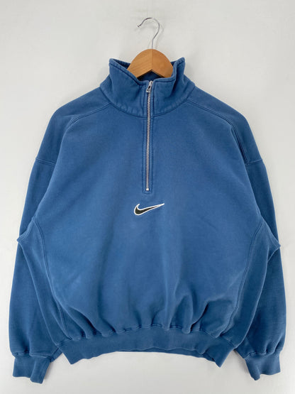 90's NIKE CENTER SWOOSH Size M Vintage Half-zip Sweat-Shirt / F8864S