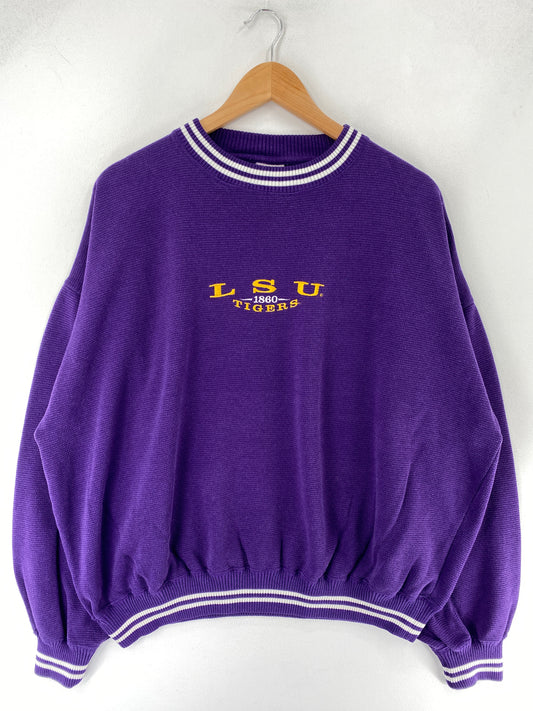 90’s LSU TIGERS Size XL College Sweat-shirt / F4114S
