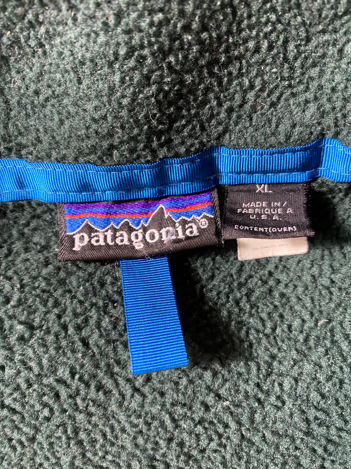 90's PATAGONIA Made in UAS Size XL Vintage Zip-up Fleece / F8466F