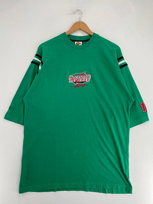 Vintage NASCAR JOE GIBBS x INTERSTATE BATTERIES Size XL Racing T-Shirt / G2829T
