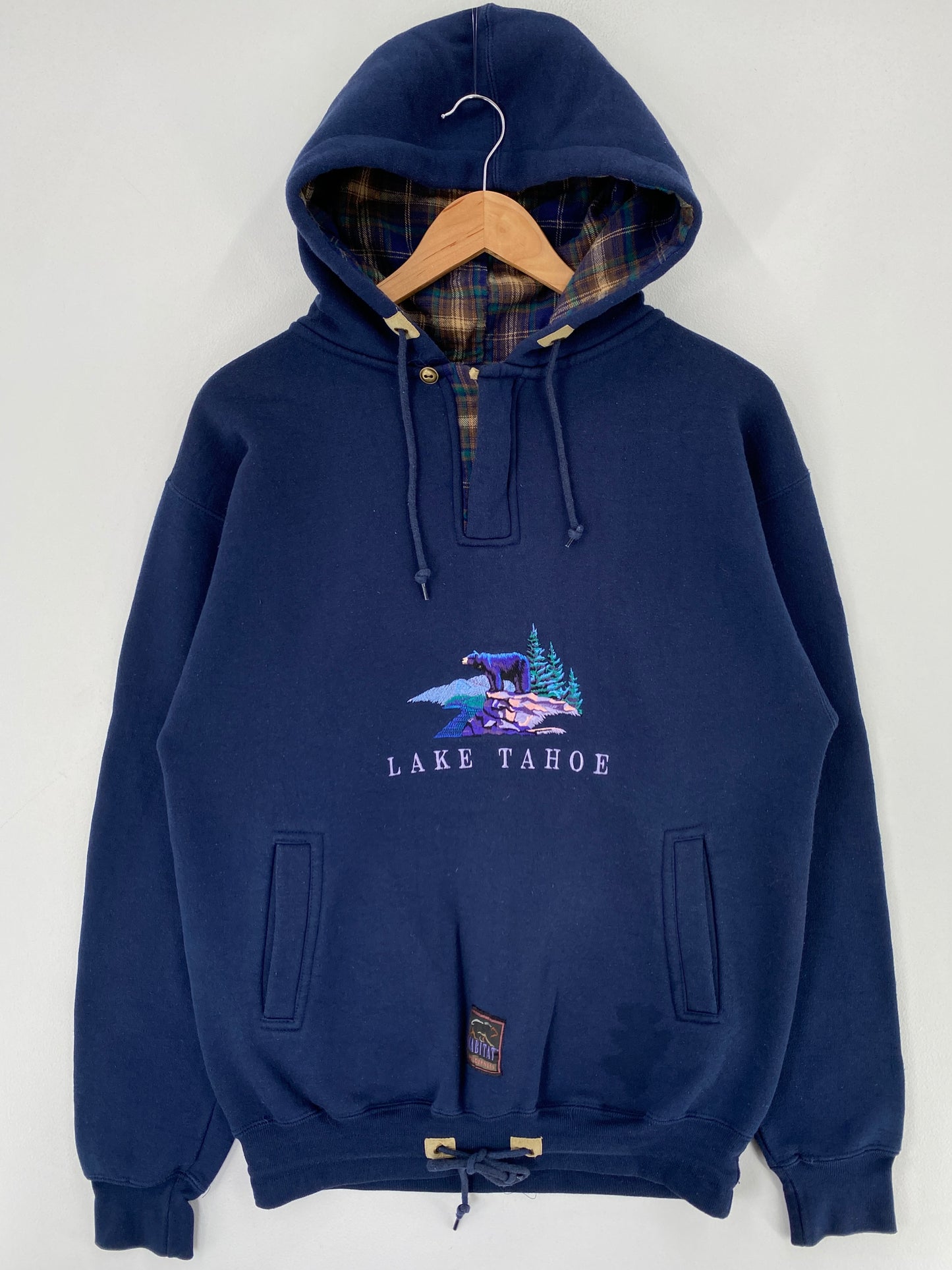 Vintage LAKE TAHOE Size M Animal Hoodie Sweat-Shirt / F9064S
