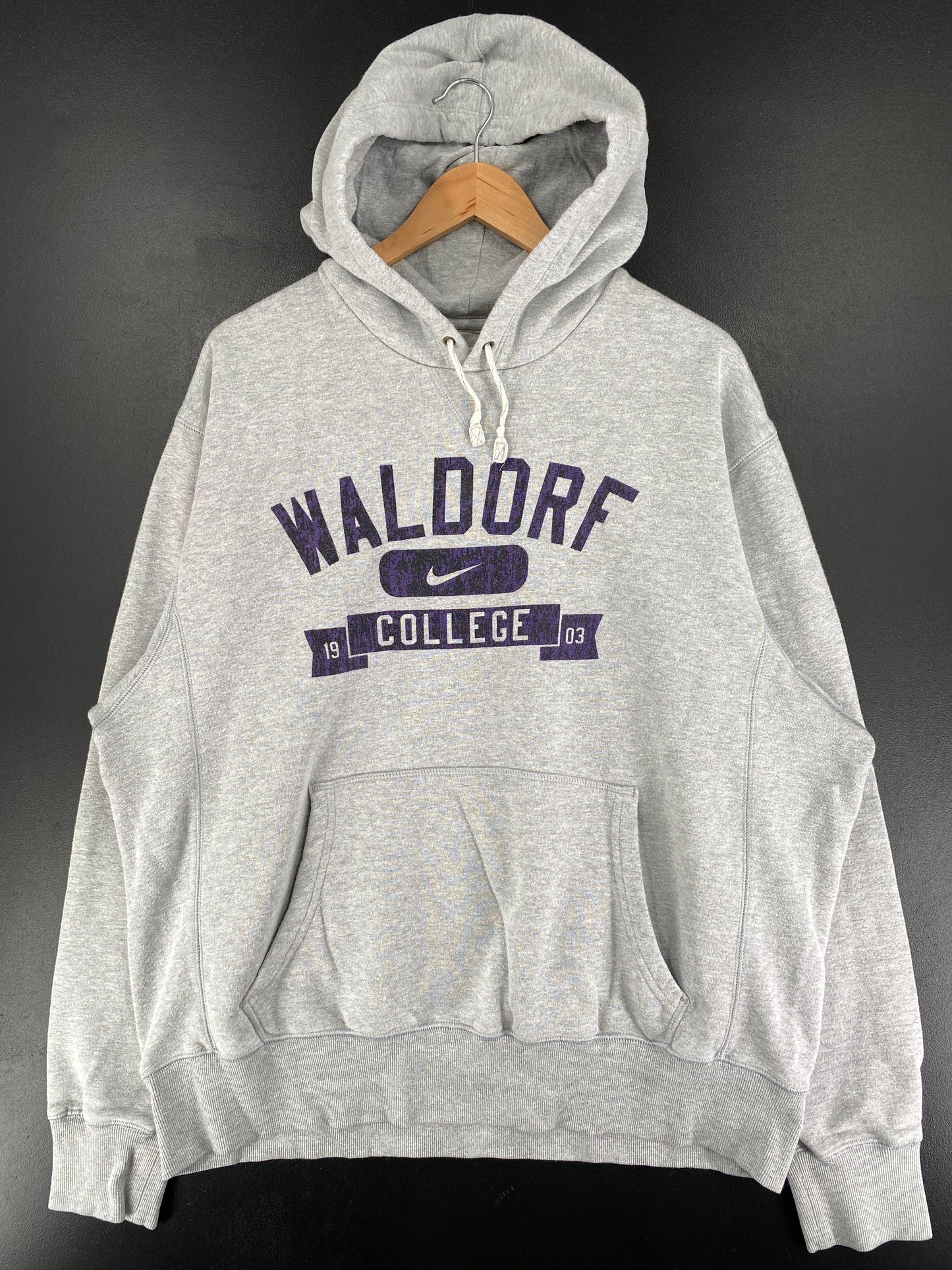 Vintage NIKE x WALDORF Size XL College Hoodie Sweat Shirt / G262S