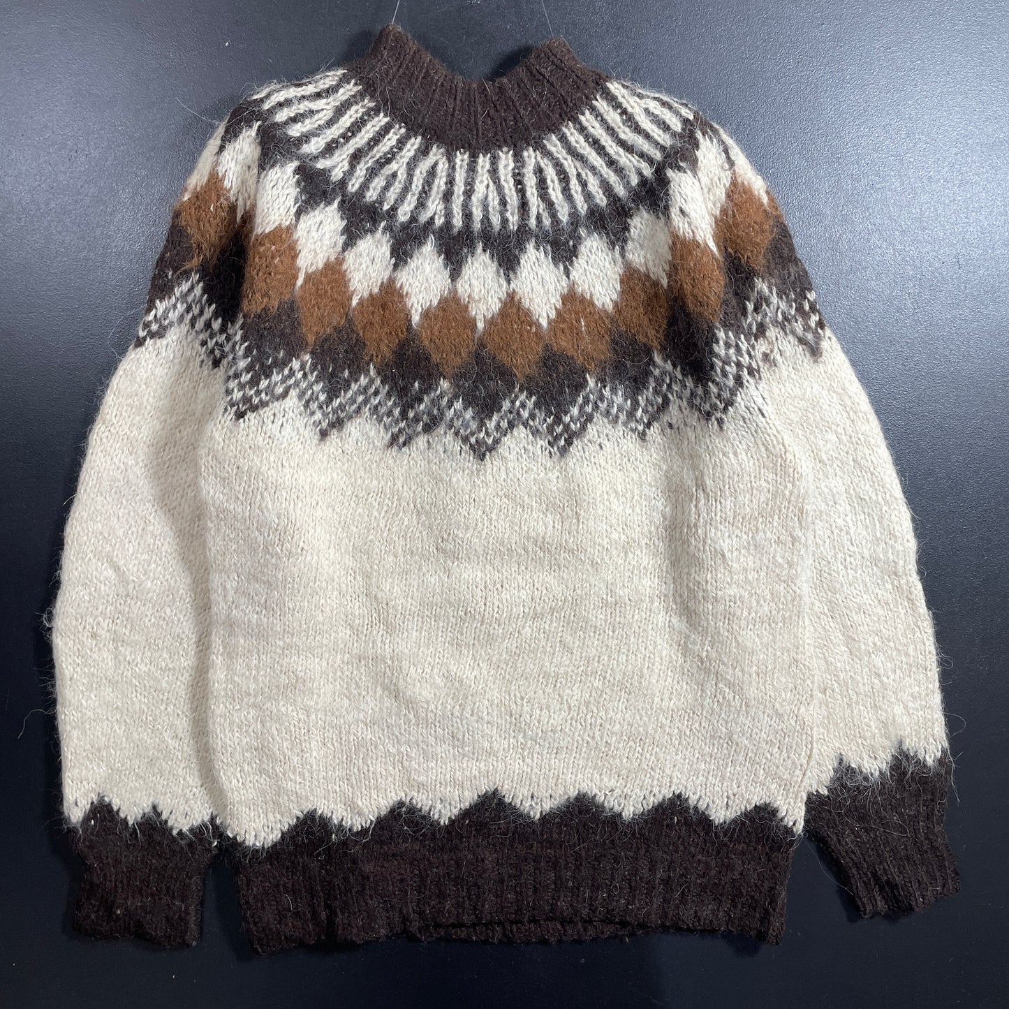 (M) Vintage Nordic Wool Knit Sweater / A1255K