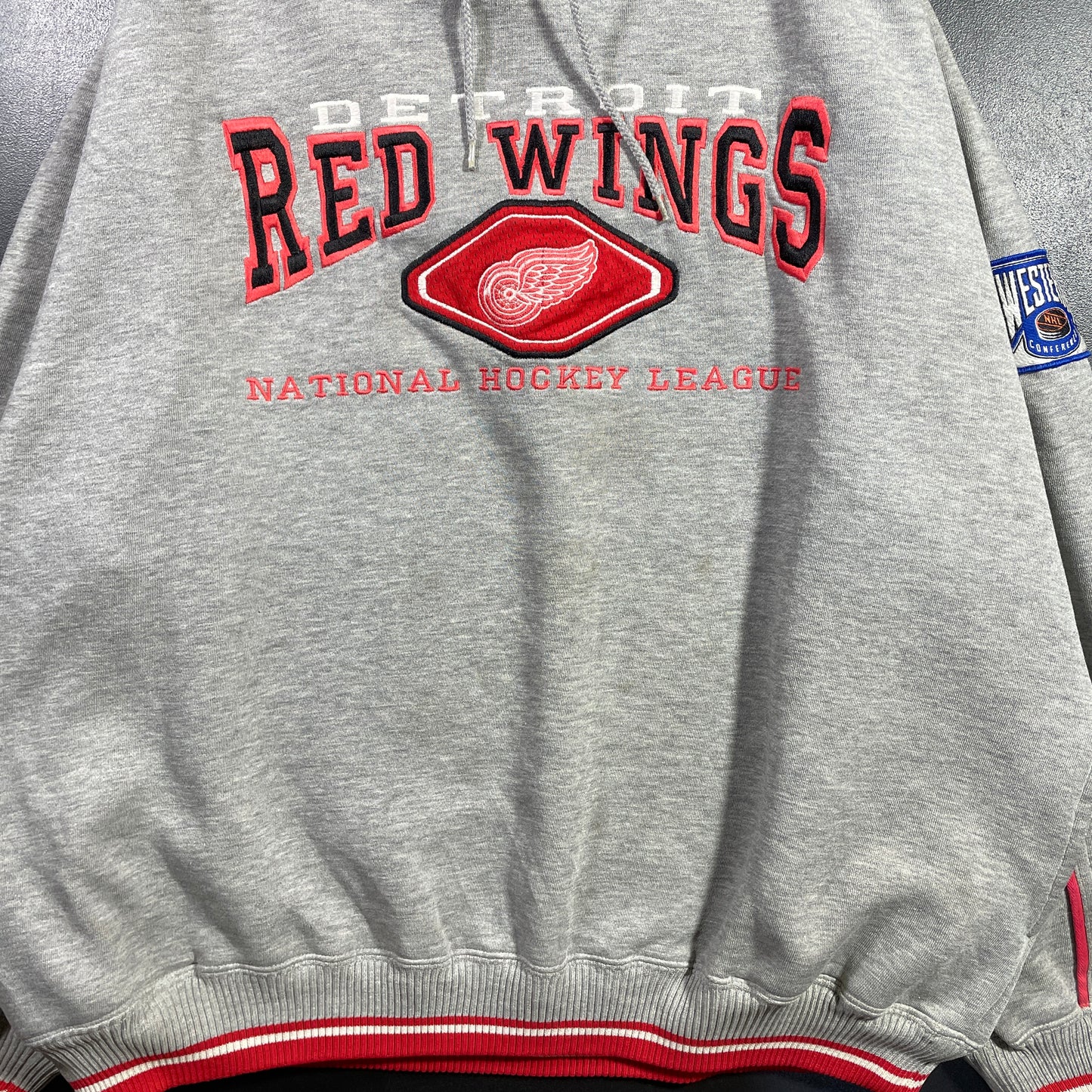(XL) 90’s DETROIT RED WINGS Vintage NHL Hoodie Sweatshirt / A1055S