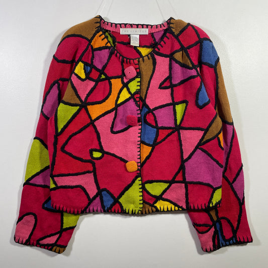 (Ladies M/L) Vintage THE LIMITED PATCHWORK Cardigan Knitwear / A0873K