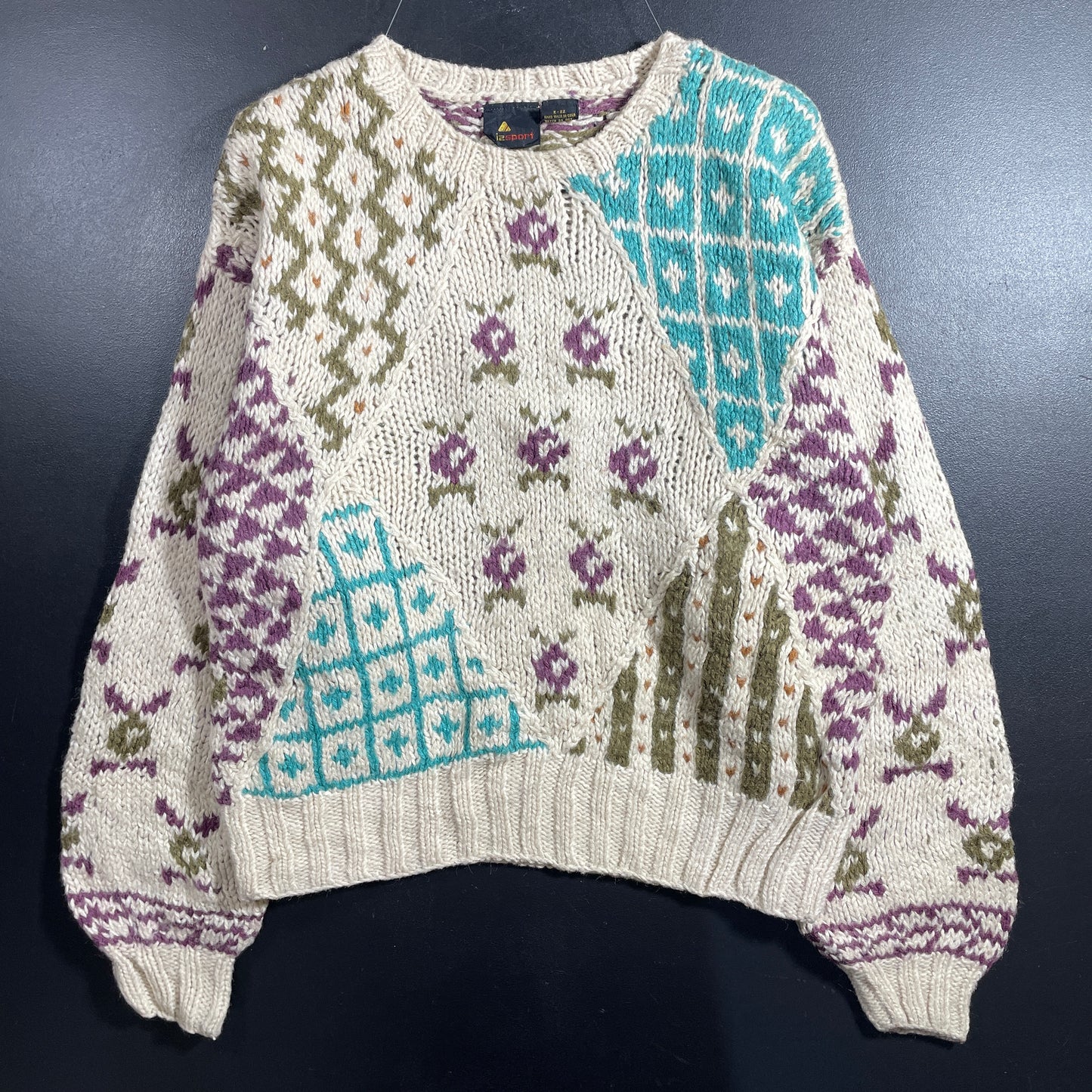 (M) Vintage LIZ SPORT Wool Knit Sweater / A1257K