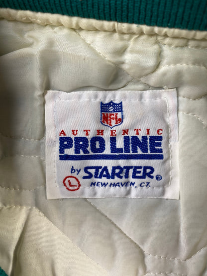 90's STARTER x MIAMI DOLPHINS Made in USA Size L Vintage NFL Nylon Jacket / F6228N